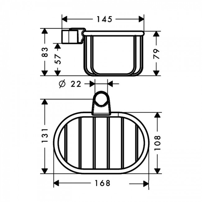 Axor Montreux Мыльница-короб, подвесная, цвет: хром 42066000