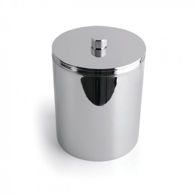 Bertocci Officina 01 Ведро мусорное с крышкой d20xh25см, цвет: хром