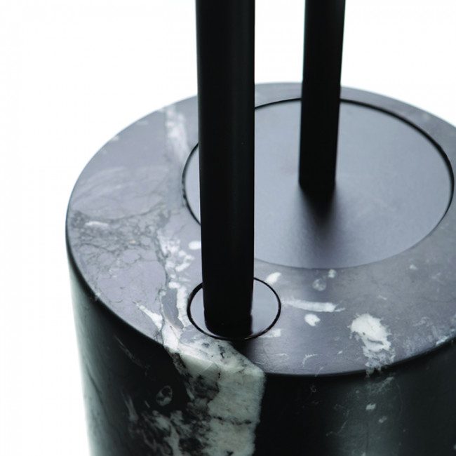 Bertocci Carrarino Напольная стойка, с туалетным ёршиком и бумагодержателем, цвет: черный мрамор/черный мат Bertocci Carrarino Напольная стойка, с туалетным ёршиком и бумагодержателем, цвет: черный мрамор/черный мат