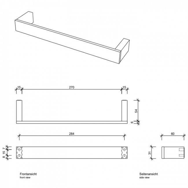 Decor Walther Contract Полотенцедержатель 30 см, цвет: хром Decor Walther Contract Полотенцедержатель 30 см, цвет: хром