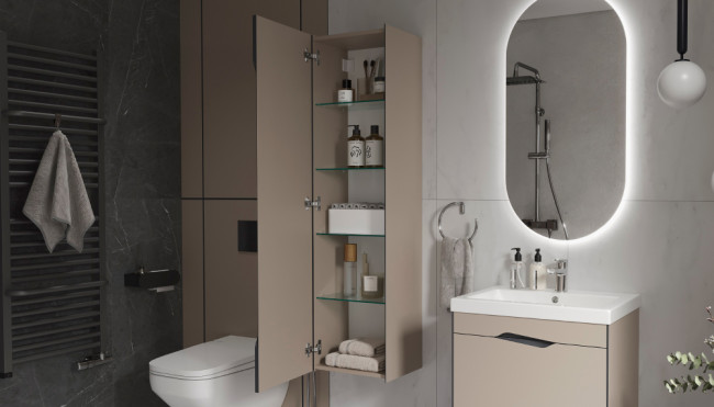 Шкаф навесной Velvex Krona 400 серый камень (360 серый камень) Шкаф навесной Velvex Krona 400 серый камень (360 серый камень)