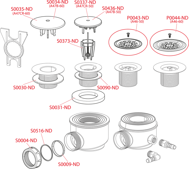 Alcaplast A47CR-50 Сифон для душевого поддона, хром