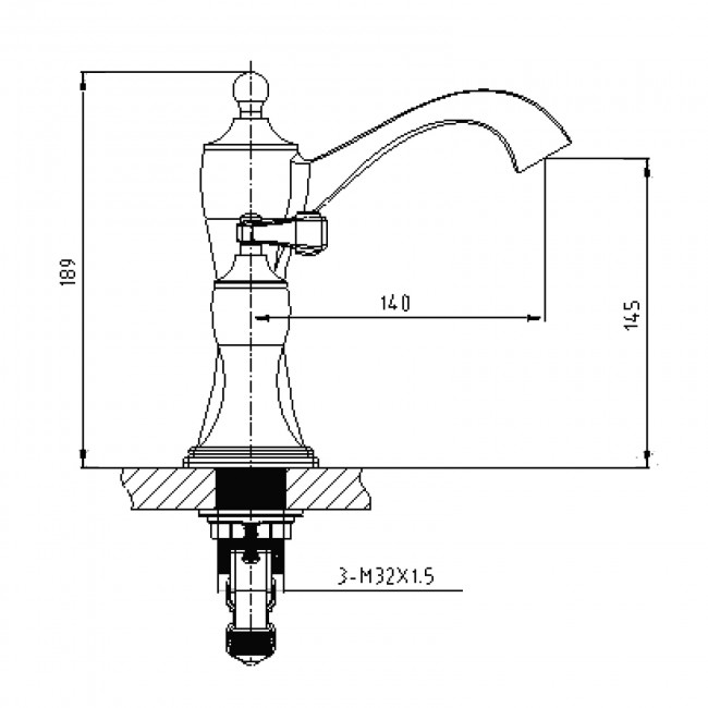 Смеситель для раковины Timo Unari (7511/04F black antique) Смеситель для раковины Timo Unari (7511/04F black antique)