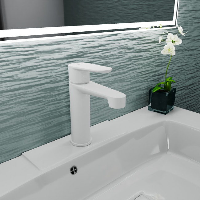 Смеситель для раковины D&K Bayern.München белый (DA1562108)