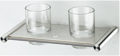 Стакан двойной Zorg Inox Bltava ZR 1325 нержавеющая сталь/стекло прозрачное