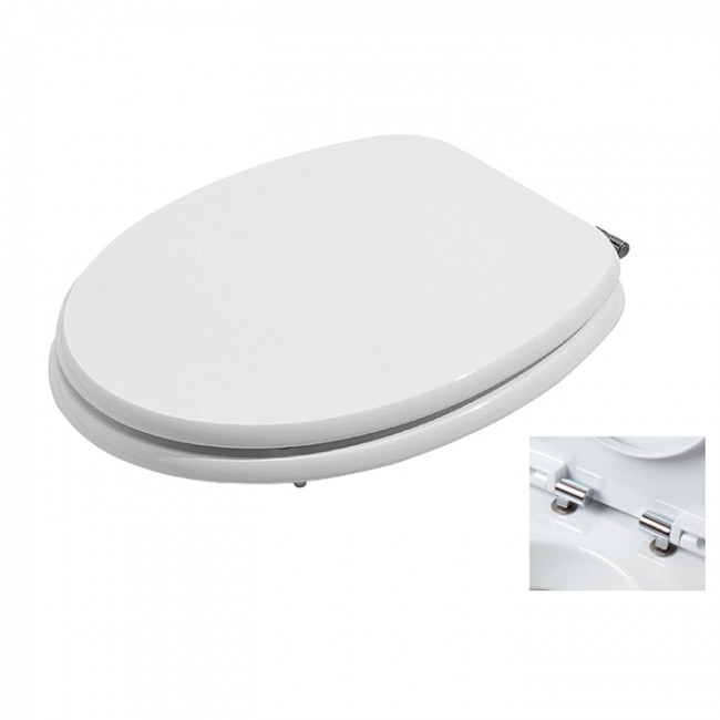 AZZURRA CHARME сиденье для унитаза, с микролифтом, цвет: белый/хром