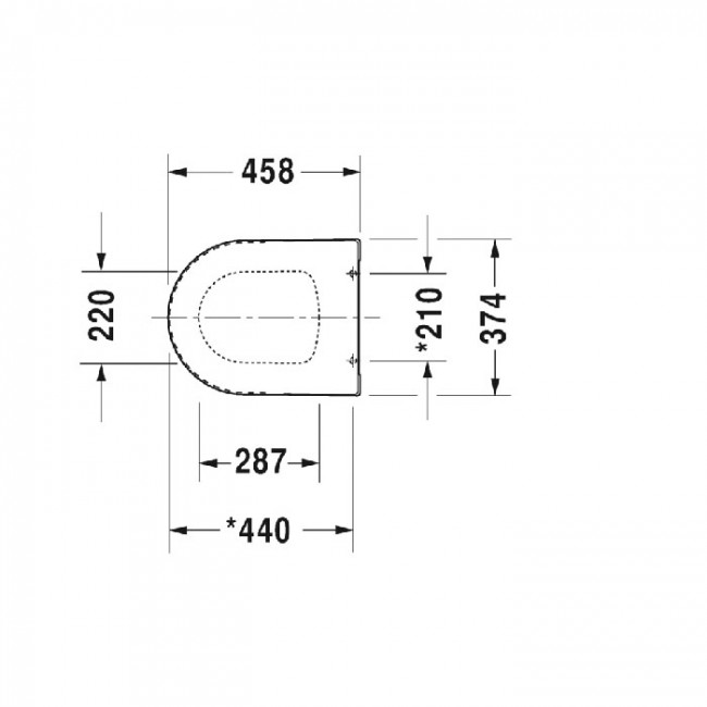 Duravit ME by Starck Сиденье для унитаза петли: нерж. Сталь, без автоматического опускания, Цвет: Белый