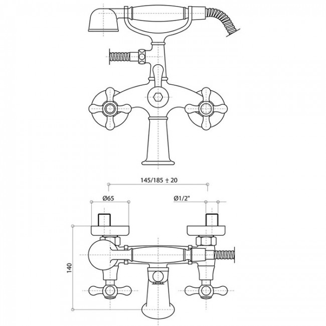 Смеситель для ванны Bongio Axel, цвет: хром 15526CR00