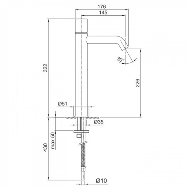 Fantini Nostromo Смеситель для раковины, 1 отверстие, высокий излив, цвет: нержавеющая сталь 50 93 E906WF Fantini Nostromo Смеситель для раковины, 1 отверстие, высокий излив, цвет: нержавеющая сталь 50 93 E906WF
