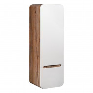 Шкаф-колонна Runo Ницца 35 темное дерево белый правый  (00-00002130)