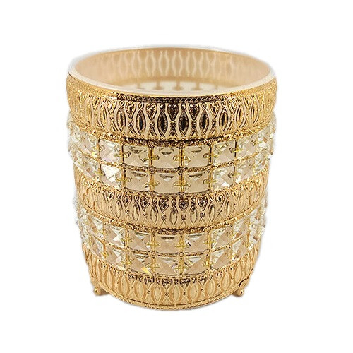 Корзина для мусора Kassatex Tracery Crystal Gold CRT-WB-GD Корзина для мусора Kassatex Tracery Crystal Gold CRT-WB-GD