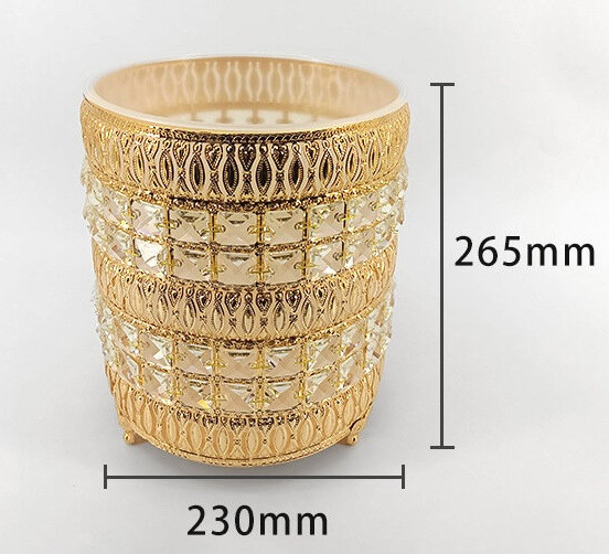 Корзина для мусора Kassatex Tracery Crystal Gold CRT-WB-GD Корзина для мусора Kassatex Tracery Crystal Gold CRT-WB-GD