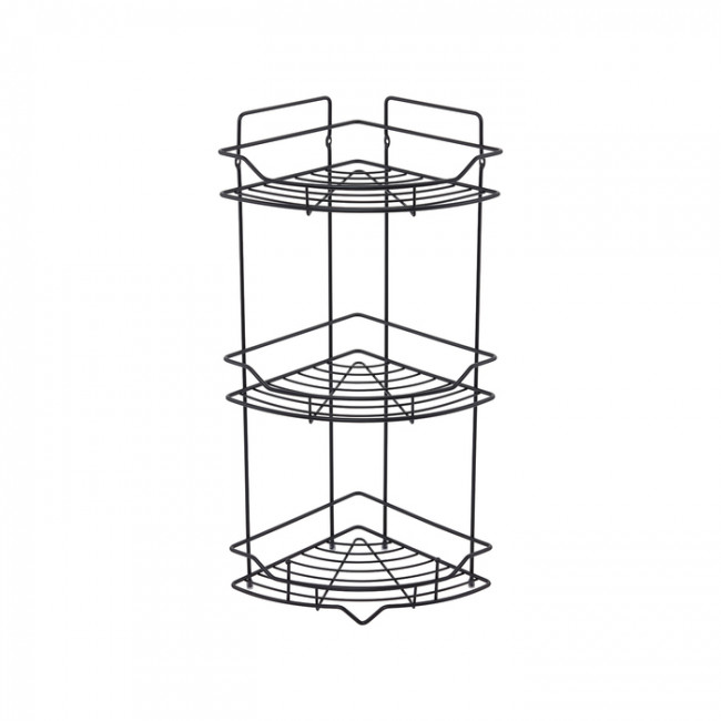 Полка трёхъярусная угловая Milardo Grid проволока стальная, чёрный матовый (GRICC3BM44) Полка трёхъярусная угловая Milardo Grid проволока стальная, чёрный матовый (GRICC3BM44)