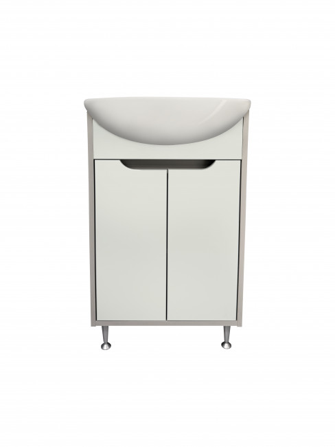 Тумба Runo Эконова 50 серо-оливковая под умывальник Уют 50 (00-00004652)