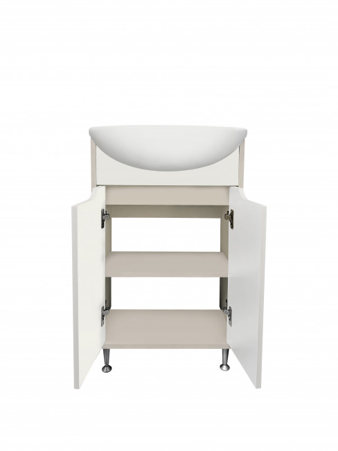 Тумба Runo Эконова 50 серо-оливковая под умывальник Уют 50 (00-00004652)