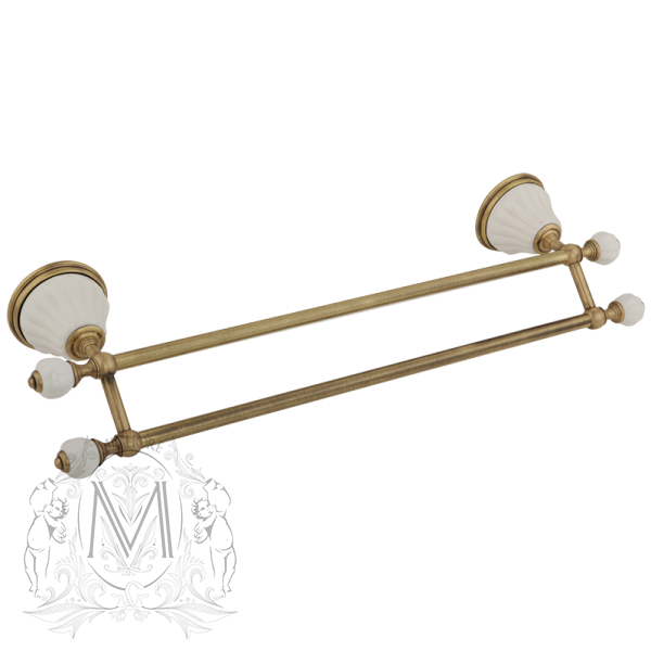 Полотенцедержатель двойной 50 см Migliore Olivia Bronze ML.OLV-60.623.BI.BR
