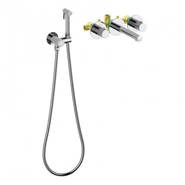 Смеситель для раковины встроенный с термостатом, с гигиеническим душем Timo Saona хром (2383/00SM) Смеситель для раковины встроенный с термостатом, с гигиеническим душем Timo Saona хром (2383/00SM)