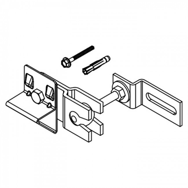 TECE Крепление одинарное поворотное, комплект 2 шт 9018011