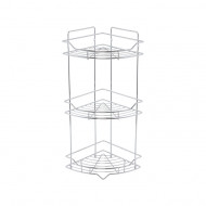 Полка трёхъярусная угловая Milardo Grid проволока стальная, хром (GRICC3CM44)