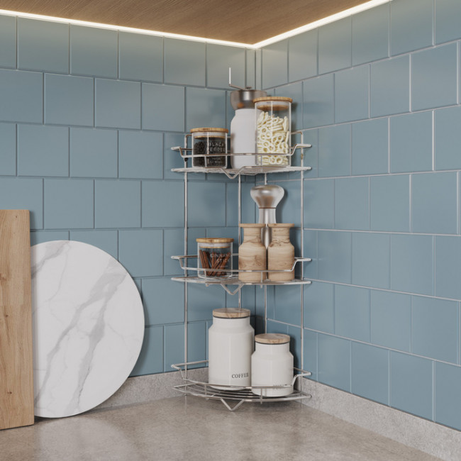 Полка трёхъярусная угловая Milardo Grid проволока стальная, хром (GRICC3CM44) Полка трёхъярусная угловая Milardo Grid проволока стальная, хром (GRICC3CM44)