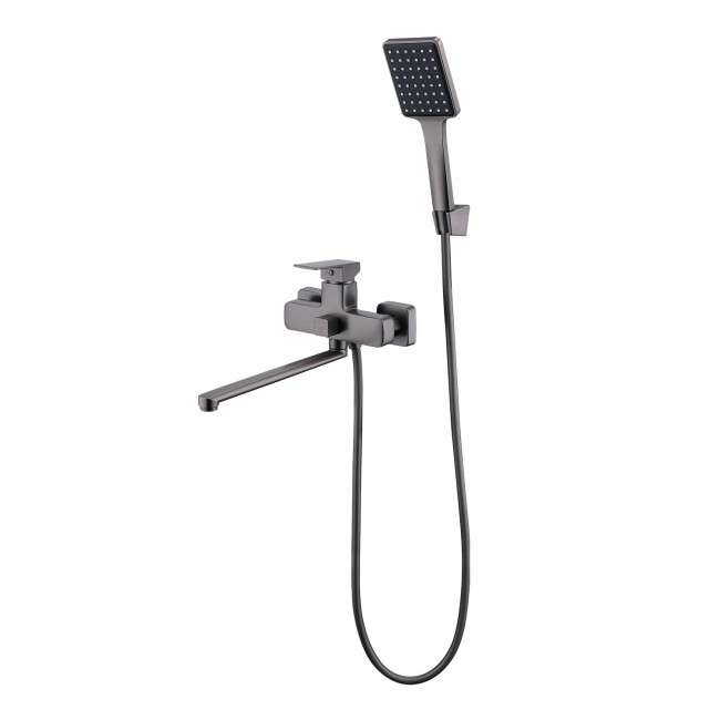 Смеситель Prohanss для ванны и душа универсальный поворотный излив 30 см, графит (P60.22.09) Смеситель Prohanss для ванны и душа универсальный поворотный излив 30 см, графит (P60.22.09)