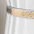 Oasis Plisse Раковина 44x95 см, без отв., с донным клапаном и сифоном, цвет: золото/белый