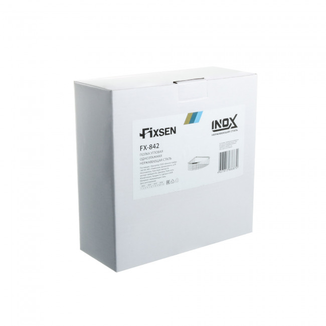 Полка угловая одноэтажная Fixsen нержавеющая сталь (FX-842)