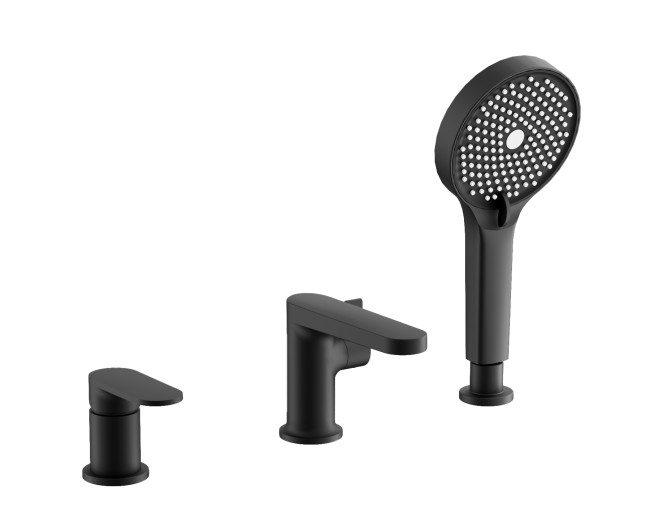 Смеситель для ванны BELZ на борт черный (B66713-7)