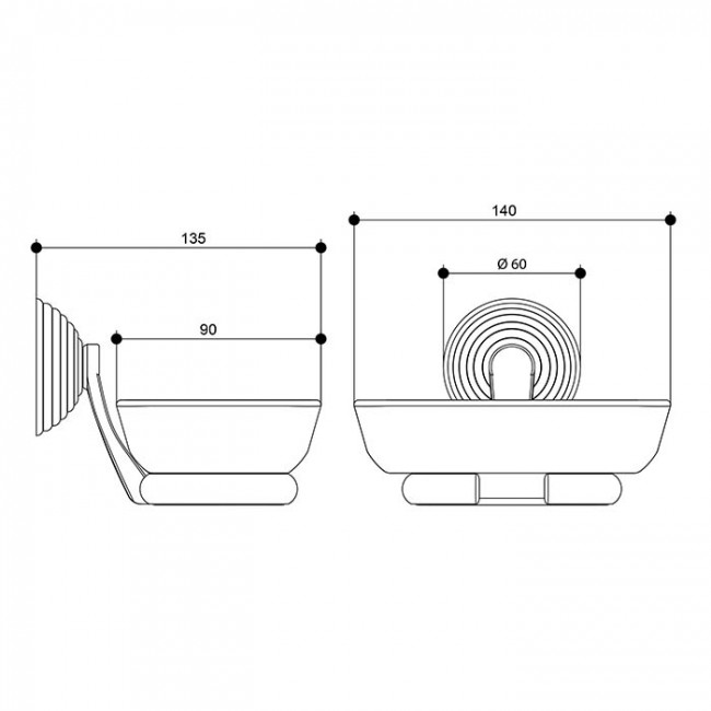 Мыльница подвесная Bongio Impero, цвет: золото 24к.