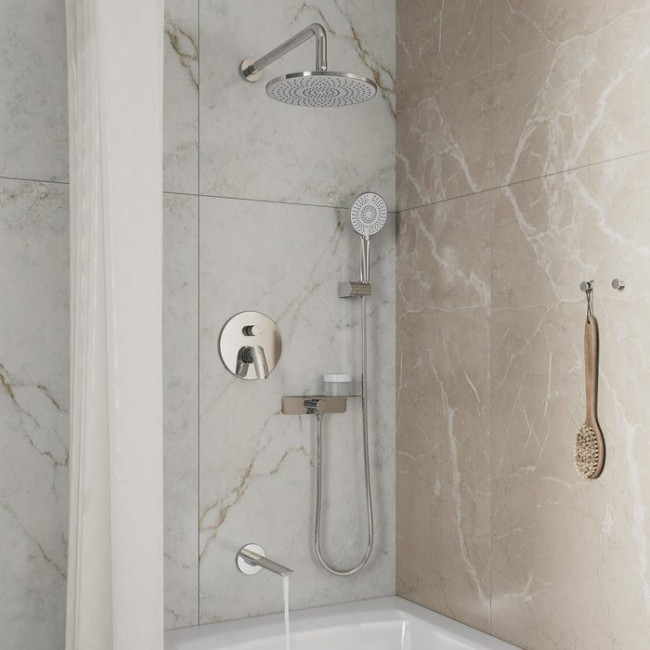 Душевая система скрытого монтажа с тропическим душем, ручным душем и изливом Milardo Rora (RORSB03M68)