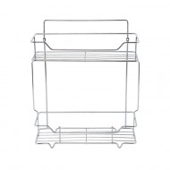 Полка двухъярусная прямая Milardo Grid проволока стальная, хром (GRICS2CM44)