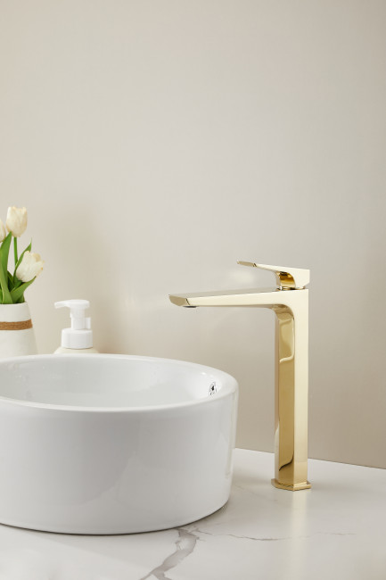 Смеситель для раковины HAIBA золотой (HB11726-5)