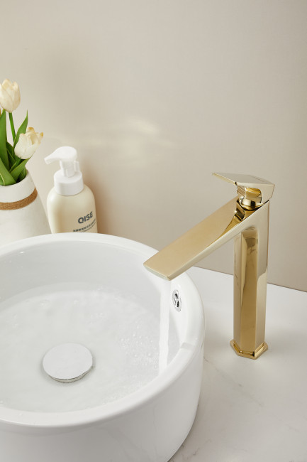 Смеситель для раковины HAIBA золотой (HB11726-5)