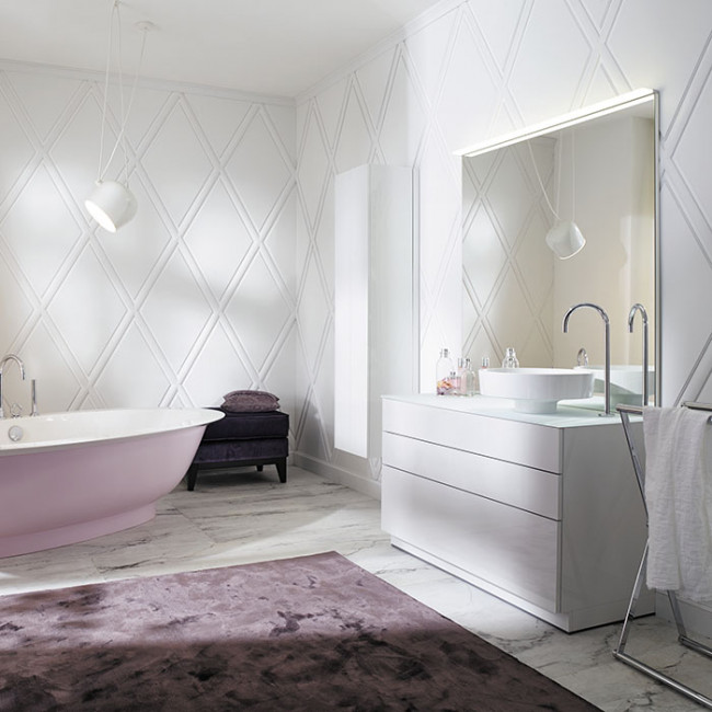 Burgbad Crono Раковина 45 см, без отв., накладная, круглая, цвет: белый MBA0030 C0001*0