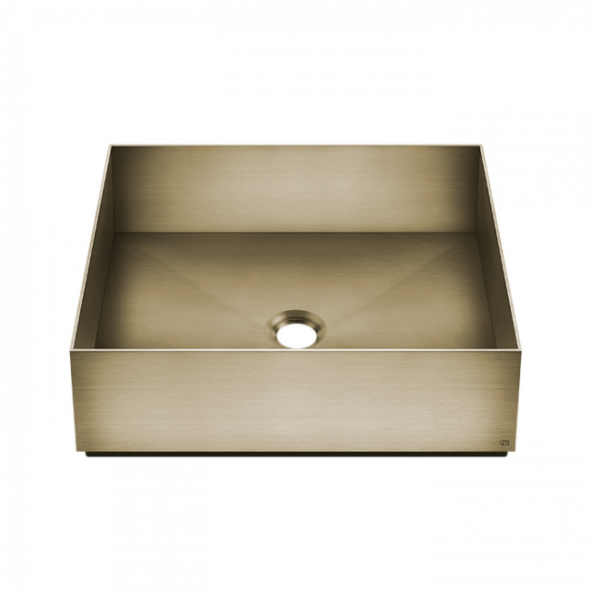Gessi 316 Раковина 40x40 см, без отв., для установки на столешницу, без перелива, нержавеющая сталь, цвет: Warm bronze brushed PVD Gessi 316 Раковина 40x40 см, без отв., для установки на столешницу, без перелива, нержавеющая сталь, цвет: Warm bronze brushed PVD