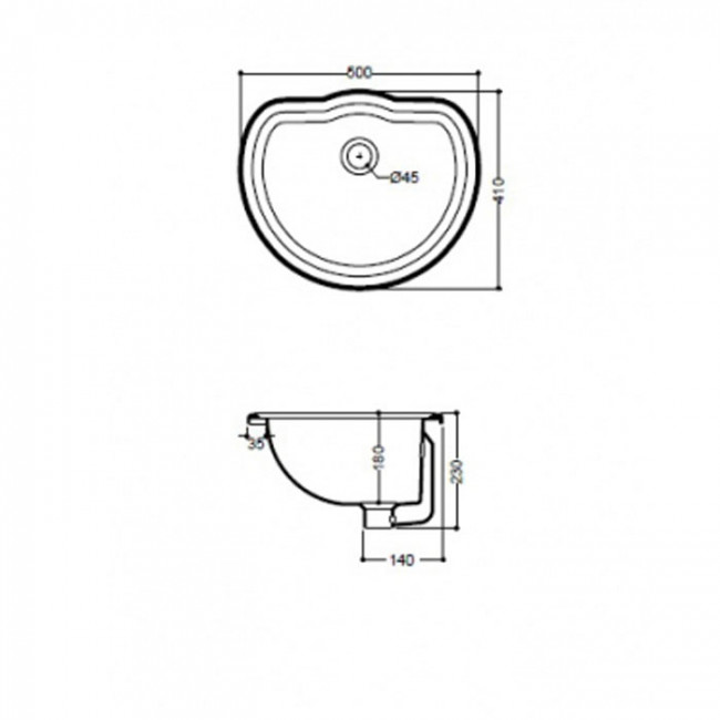 Kerasan Retro Раковина 50х41 см, без отв., цвет: черный Kerasan Retro Раковина 50х41 см, без отв., цвет: черный