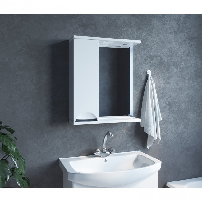 Зеркало шкаф MIXLINE "ЭТЬЕН-60" левый с подсветкой (542407) Зеркало шкаф MIXLINE "ЭТЬЕН-60" левый с подсветкой (542407)