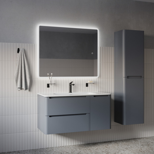 Зеркало с подсветкой IDDIS Uniq 3 в 1, два навеса, 100/80 см (UNI1080i98)