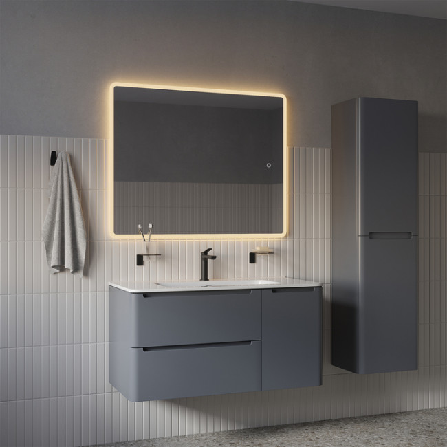 Зеркало с подсветкой IDDIS Uniq 3 в 1, два навеса, 100/80 см (UNI1080i98)