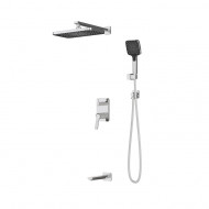 Встраиваемая система с тропическим, ручным душем и изливом, глянцевый хром, Parker, IDDIS, PARSB03i68