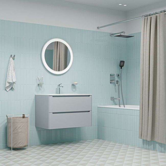 Встраиваемая система с тропическим, ручным душем и изливом, глянцевый хром, Parker, IDDIS, PARSB03i68