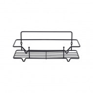Полка одноярусная прямая Milardo Grid проволока стальная, чёрный матовый (GRICS1BM44)