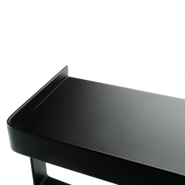 Бумагодержатель с полкой для телефона черный Fixsen Hotel (FX-31011B)