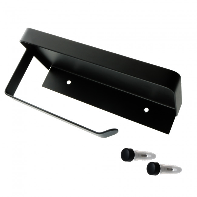 Бумагодержатель с полкой для телефона черный Fixsen Hotel (FX-31011B)