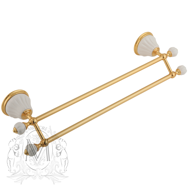 Полотенцедержатель двойной 50 см Migliore Olivia Gold ML.OLV-60.623.BI.DO