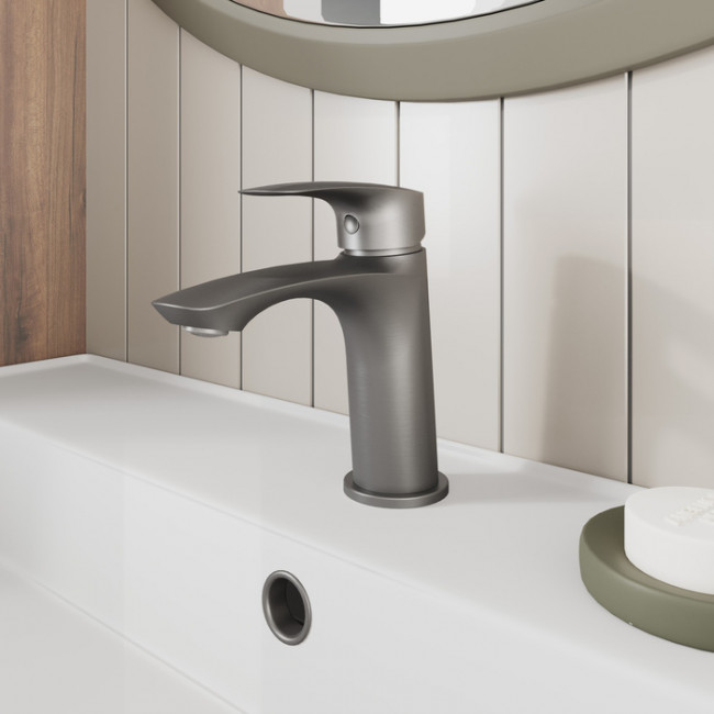 Смеситель для умывальника, графит, Rora, Milardo, RORGM00M01 Смеситель для умывальника, графит, Rora, Milardo, RORGM00M01