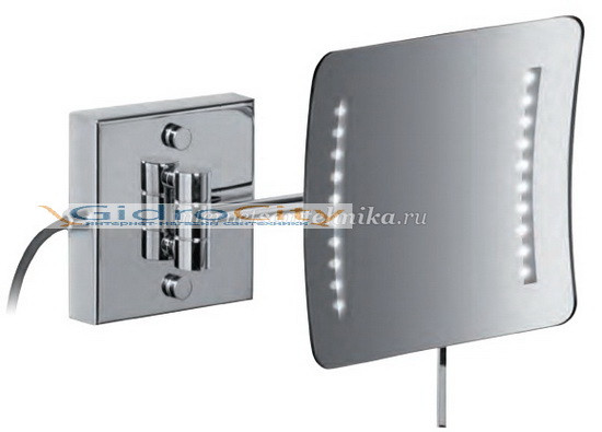 Зеркало настенное квадратное с диодной подсветкой (LED ) сенсорное хром Windisch 99857/1CR 3X