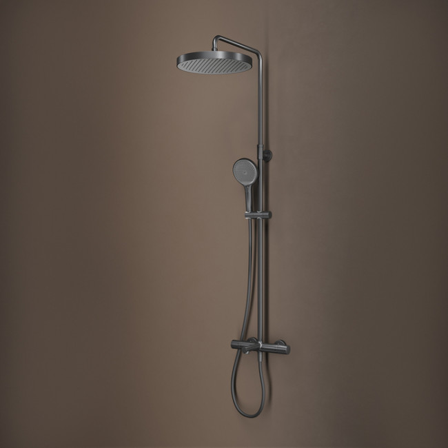 Душевая система IDDIS Duna с тропическим душем, изливом и термостатом, графит матовый (DUNGMSTi06) Душевая система IDDIS Duna с тропическим душем, изливом и термостатом, графит матовый (DUNGMSTi06)