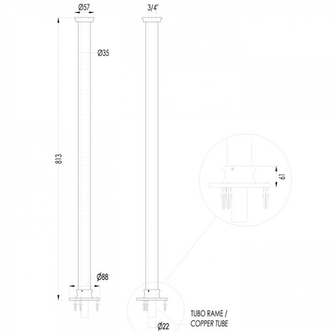 Devon&Devon Black Dandy Ножки напольные, цвет: никель блестящий