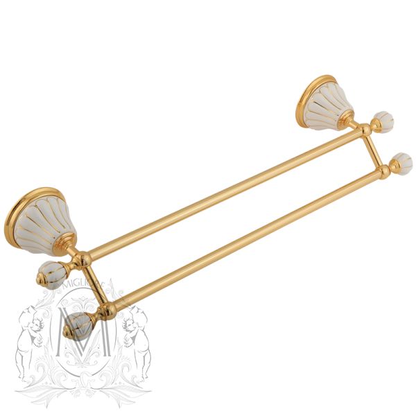 Полотенцедержатель двойной 50 см Migliore Olivia Gold ML.OLV-60.623.BO.DO